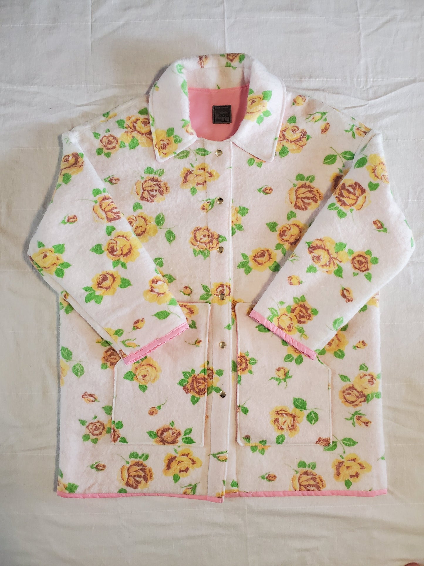 L - Yellow Rosey Floral