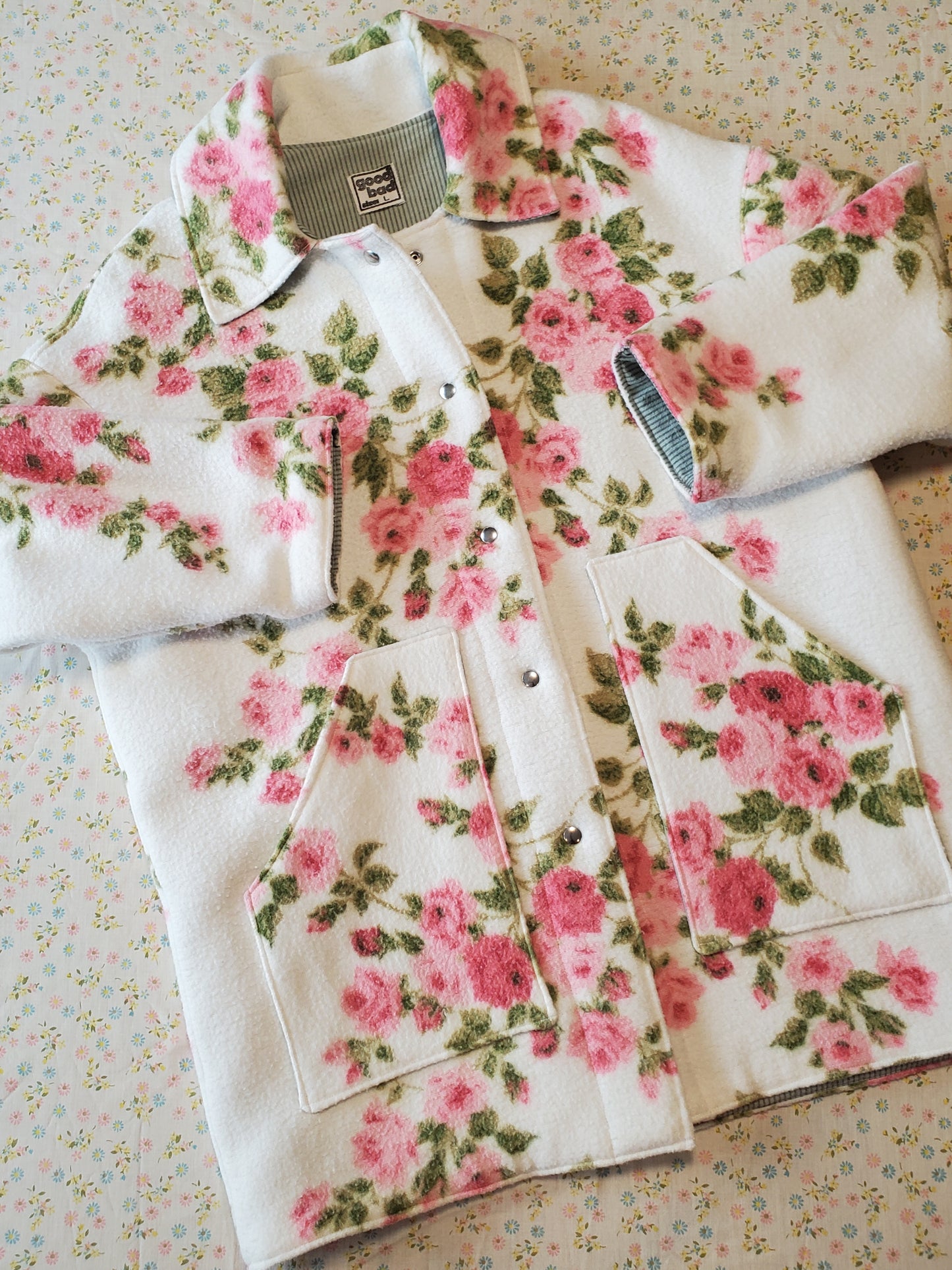 L - Pink Rosey Floral