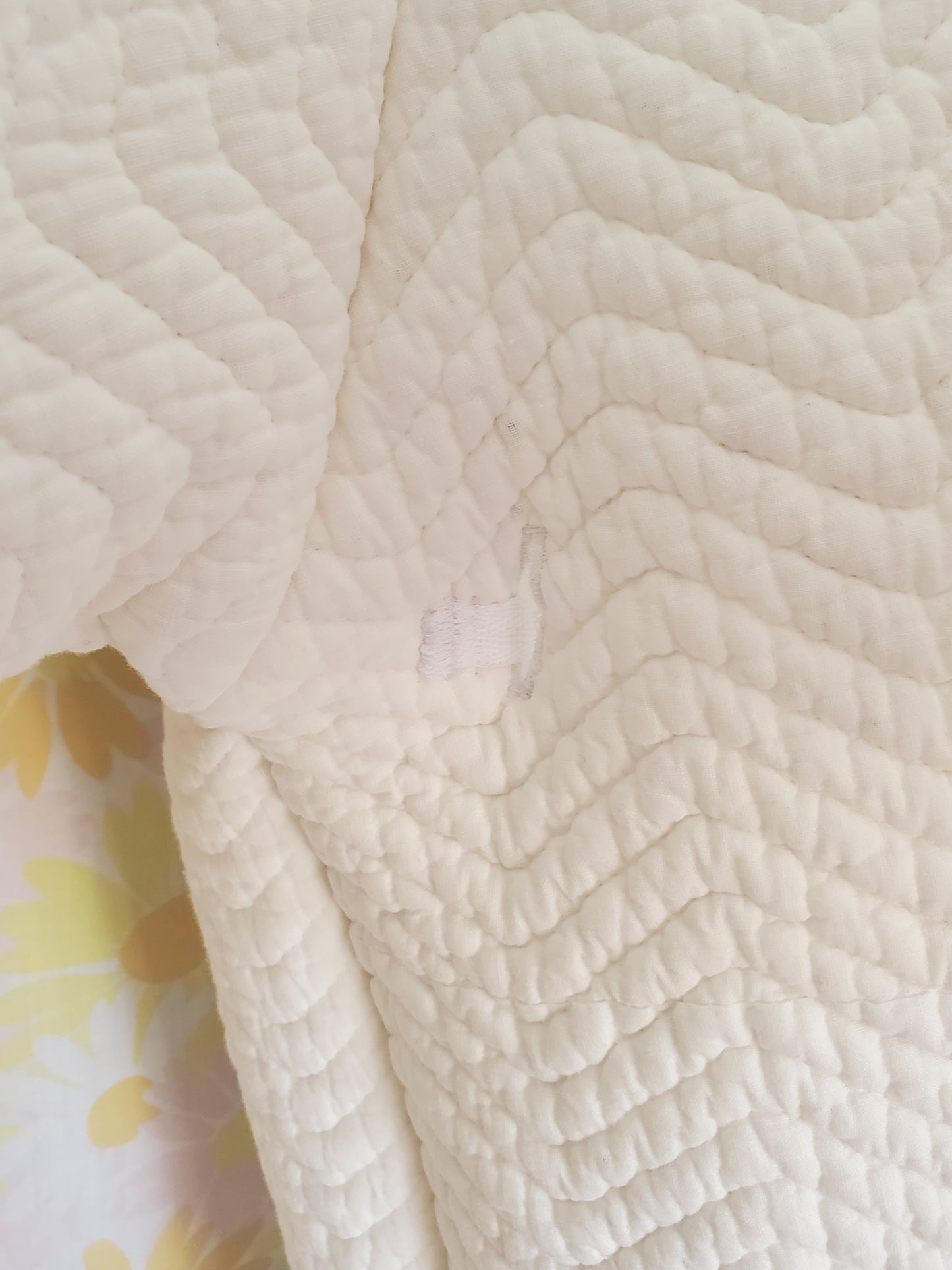 XL - White Quilt Coat