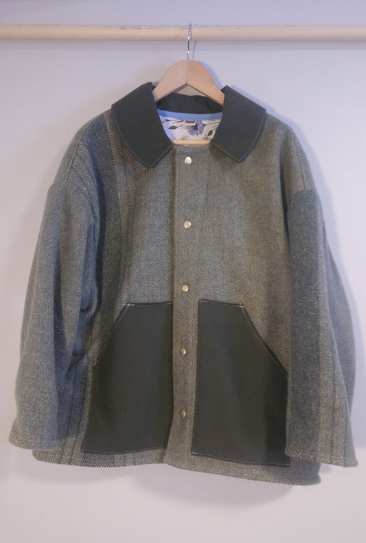 XL - Green Wool Chore Coat