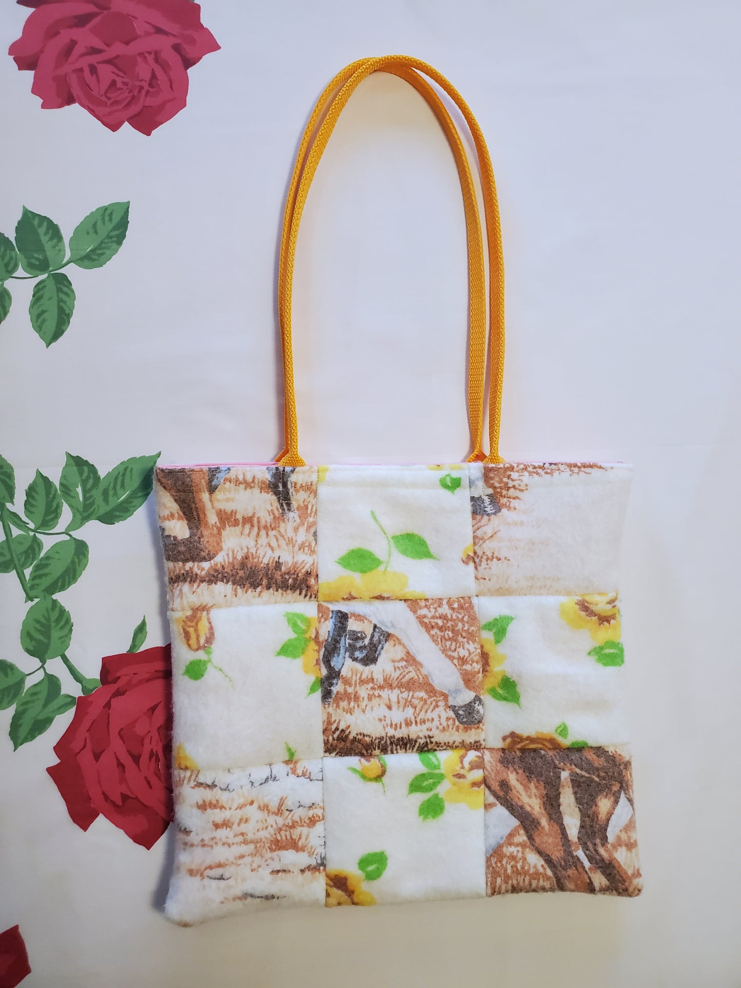 Horsey Floral Scrap Tote