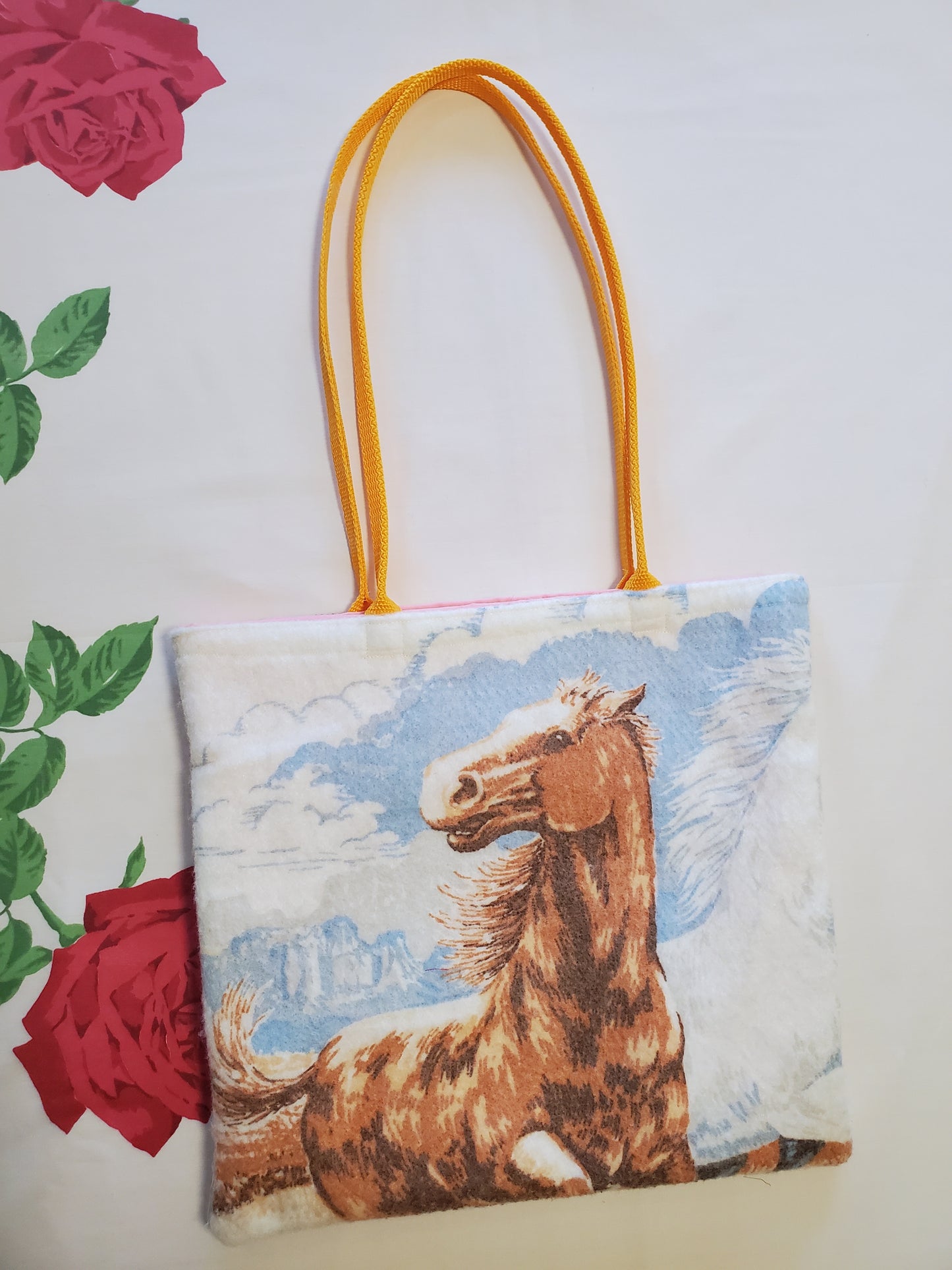 Horsey Floral Scrap Tote