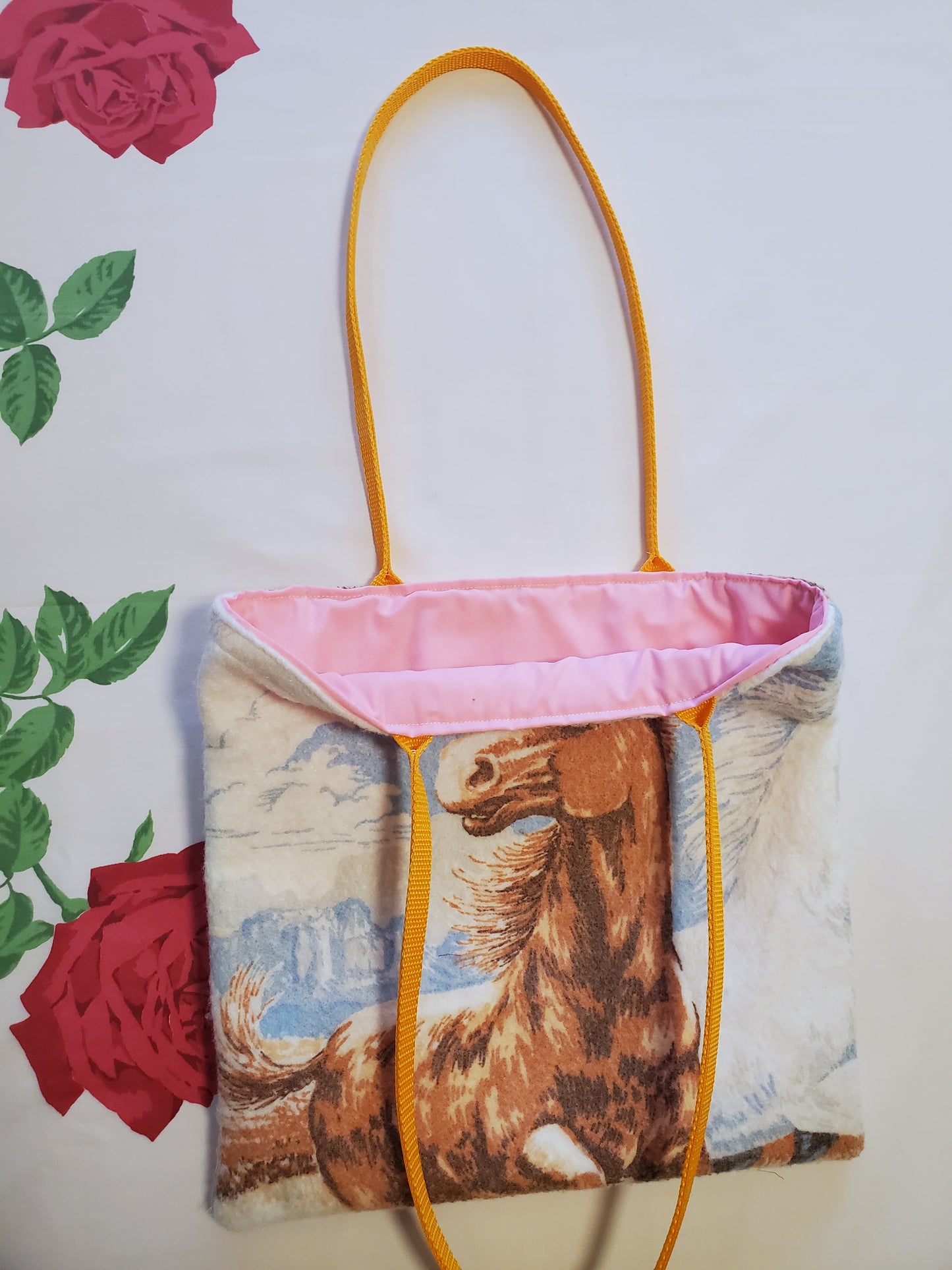 Horsey Floral Scrap Tote